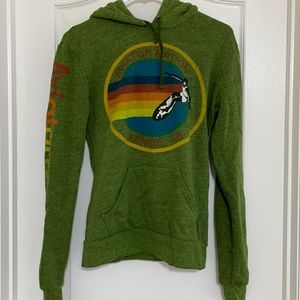 Aviator Nation Pullover Hoodie, Green, XS, NWOT